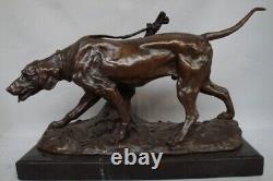 Animalier Hunting Dog Sculpture Statue Art Deco Style Art Nouveau Bronze