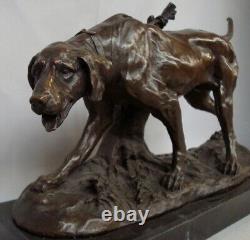 Animalier Hunting Dog Sculpture Statue Art Deco Style Art Nouveau Bronze