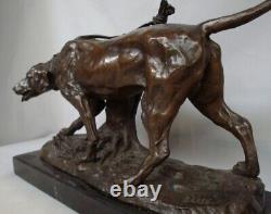 Animalier Hunting Dog Sculpture Statue Art Deco Style Art Nouveau Bronze