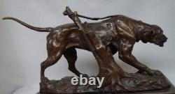 Animalier Hunting Dog Sculpture Statue Art Deco Style Art Nouveau Bronze