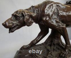 Animalier Hunting Dog Sculpture Statue Art Deco Style Art Nouveau Bronze