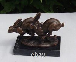 Animalier Rabbit Hare Statue Sculpture Hunting Style Art Deco Style Art Nouveau