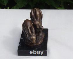 Animalier Rabbit Hare Statue Sculpture Hunting Style Art Deco Style Art Nouveau