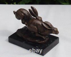 Animalier Rabbit Hare Statue Sculpture Hunting Style Art Deco Style Art Nouveau