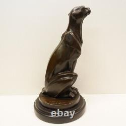 Animalier Style Art Deco Style Art Nouveau Cheetah Sculpture Statue in Solid Bronze