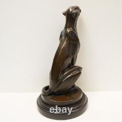 Animalier Style Art Deco Style Art Nouveau Cheetah Sculpture Statue in Solid Bronze