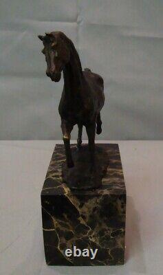 Animalier Style Art Deco Style Art Nouveau Solid Bronze Horse Statue Sculpture