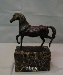 Animalier Style Art Deco Style Art Nouveau Solid Bronze Horse Statue Sculpture