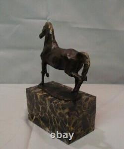 Animalier Style Art Deco Style Art Nouveau Solid Bronze Horse Statue Sculpture