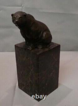 Animalier Style Sculpture Statue Art Deco Style Art Nouveau Solid Bronze