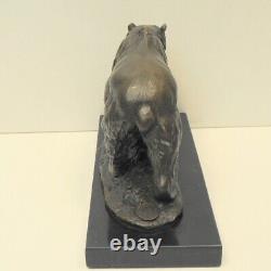 Animalier Style Solid Bronze Bear Sculpture in Art Deco and Art Nouveau Styles