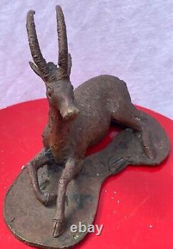 Antelope bronze sculpture in lost wax 1920/30 African Art Dogon Burkina