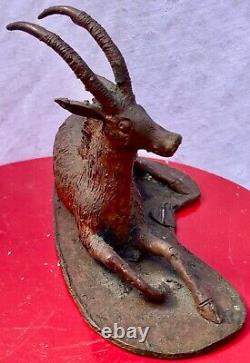 Antelope bronze sculpture in lost wax 1920/30 African Art Dogon Burkina