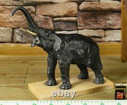 Art Asian Bronze Elephant Antique Um 1900 Good Japan Figure Sculpture 30cm