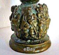 Art Dasie Sculpture In Patinated Bronze With Characters, Then The Nineteenth Century