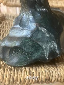 Art Deco 1930 Bronze Animal Sculpture Sign