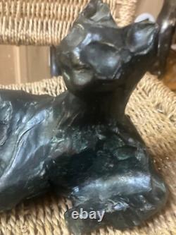 Art Deco 1930 Bronze Animal Sculpture Sign