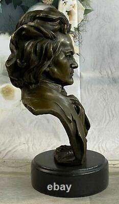 Art Deco Beethoven Bust Museum Quality Bronze Statue Figurine Sculpture Sale Nr