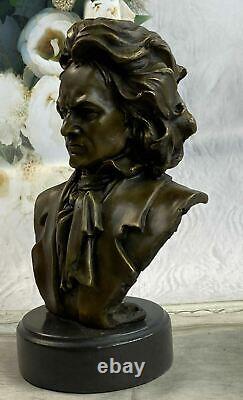 Art Deco Beethoven Bust Museum Quality Bronze Statue Figurine Sculpture Sale Nr
