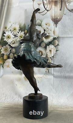 Art Deco Bronze Ballerina Ballet Statue Abstract Sculpture Mid-Century Art