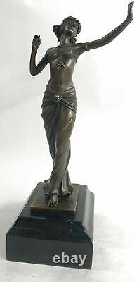 Art Deco Bronze Ballet Dancer Statue Abstract Mid-Century Decor