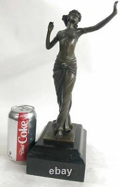 Art Deco Bronze Ballet Dancer Statue Abstract Mid-Century Decor