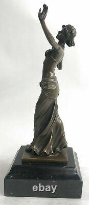 Art Deco Bronze Ballet Dancer Statue Abstract Mid-Century Decor