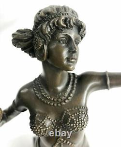 Art Deco Bronze Ballet Dancer Statue Abstract Mid-Century Decor