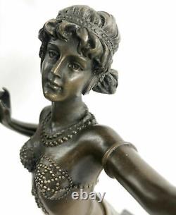 Art Deco Bronze Ballet Dancer Statue Abstract Mid-Century Decor