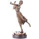 Art Deco Bronze Dancer Sculpture Dancing Girl After Paul Philippe