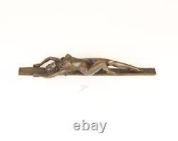 Art Deco Bronze Erotic Sculpture of a Naked Woman After J. Patoua