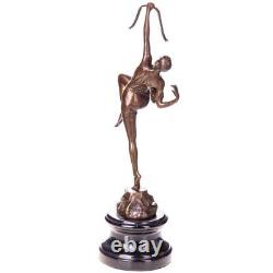 Art Deco Bronze Figure Diana with Bow Vintage