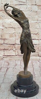 Art Deco Bronze Nude Dancer Sculpture from Vienna for Sale