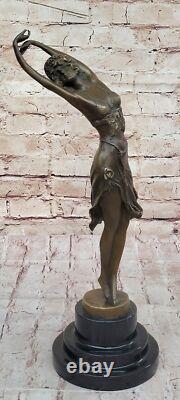 Art Deco Bronze Nude Dancer Sculpture from Vienna for Sale