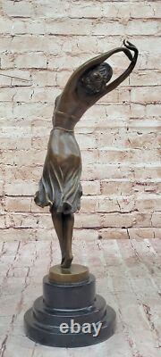 Art Deco Bronze Nude Dancer Sculpture from Vienna for Sale