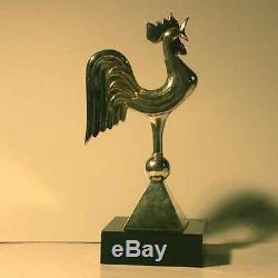 Art Deco Bronze Rooster Sculpture