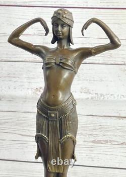 Art Deco Bronze Sculpture Dancer ILLUSION OF VIRTUE. Signed D. H. Chiparus