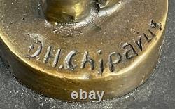 Art Deco Bronze Sculpture Dancer ILLUSION OF VIRTUE. Signed D. H. Chiparus