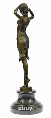 Art Deco Bronze Sculpture Dancer Illusion of Virtue by H. Chiparus