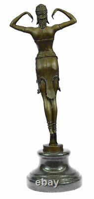 Art Deco Bronze Sculpture Dancer Illusion of Virtue by H. Chiparus