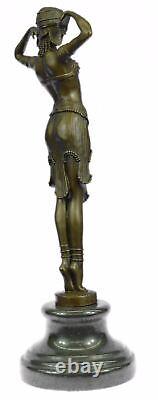 Art Deco Bronze Sculpture Dancer Illusion of Virtue by H. Chiparus