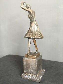 Art Deco Bronze Sculpture Demetre Chiparus Russian Dancer