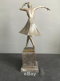 Art Deco Bronze Sculpture Demetre Chiparus Russian Dancer