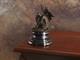Art Deco Bronze Sculpture Fairy Signed On Black Marble Base After Milo