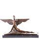 Art Deco Bronze Sculpture Leda And The Swan After A. Gennarelli