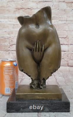 Art Deco Bronze Sculpture Limited Edition Nude Woman Erotic Torso and Hand