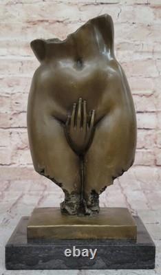 Art Deco Bronze Sculpture Limited Edition Nude Woman Erotic Torso and Hand