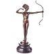 Art Deco Bronze Sculpture Nude Woman With Bow After M. Bouraine