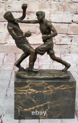 Art Deco Bronze Sculpture Sports Boxer Bookend Figure House