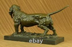 Art Deco Bronze Sculpture Statue Basset Bloodhound Dog Sleuth Figurine Art